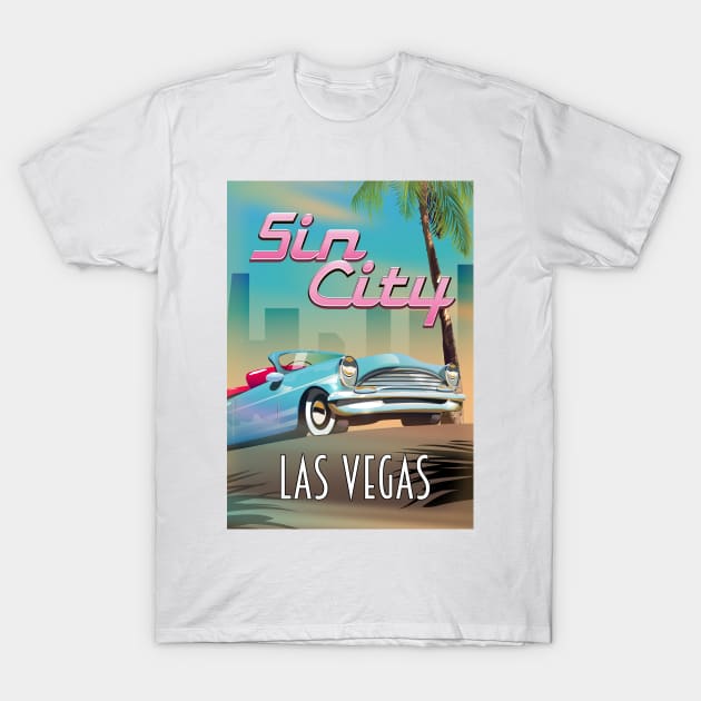 Sin City Las Vegas T-Shirt by nickemporium1